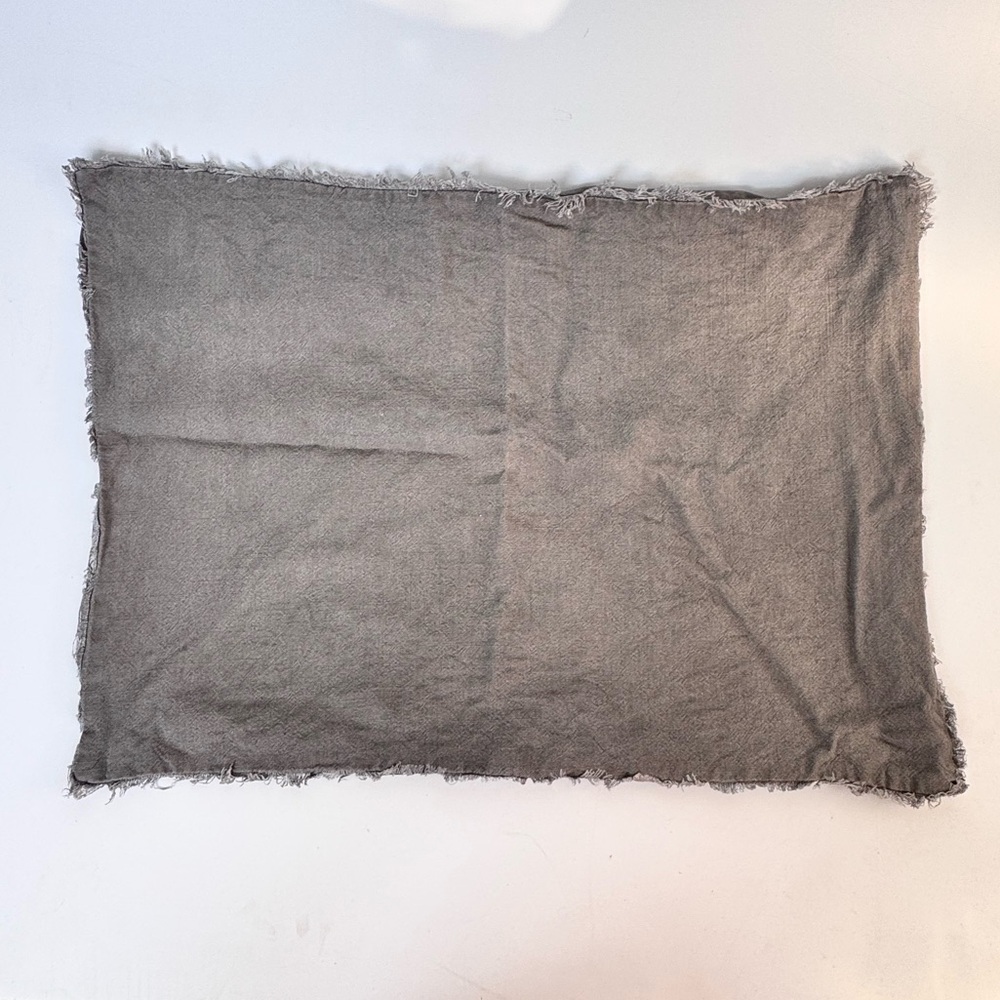 SINGLE Casaluna Heavyweight Linen Blend Queen Gray Sham